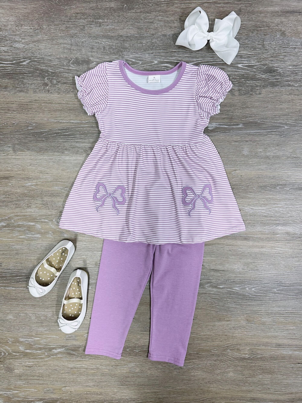 Coquette Purple Bow Girls 2 Piece Matching Set