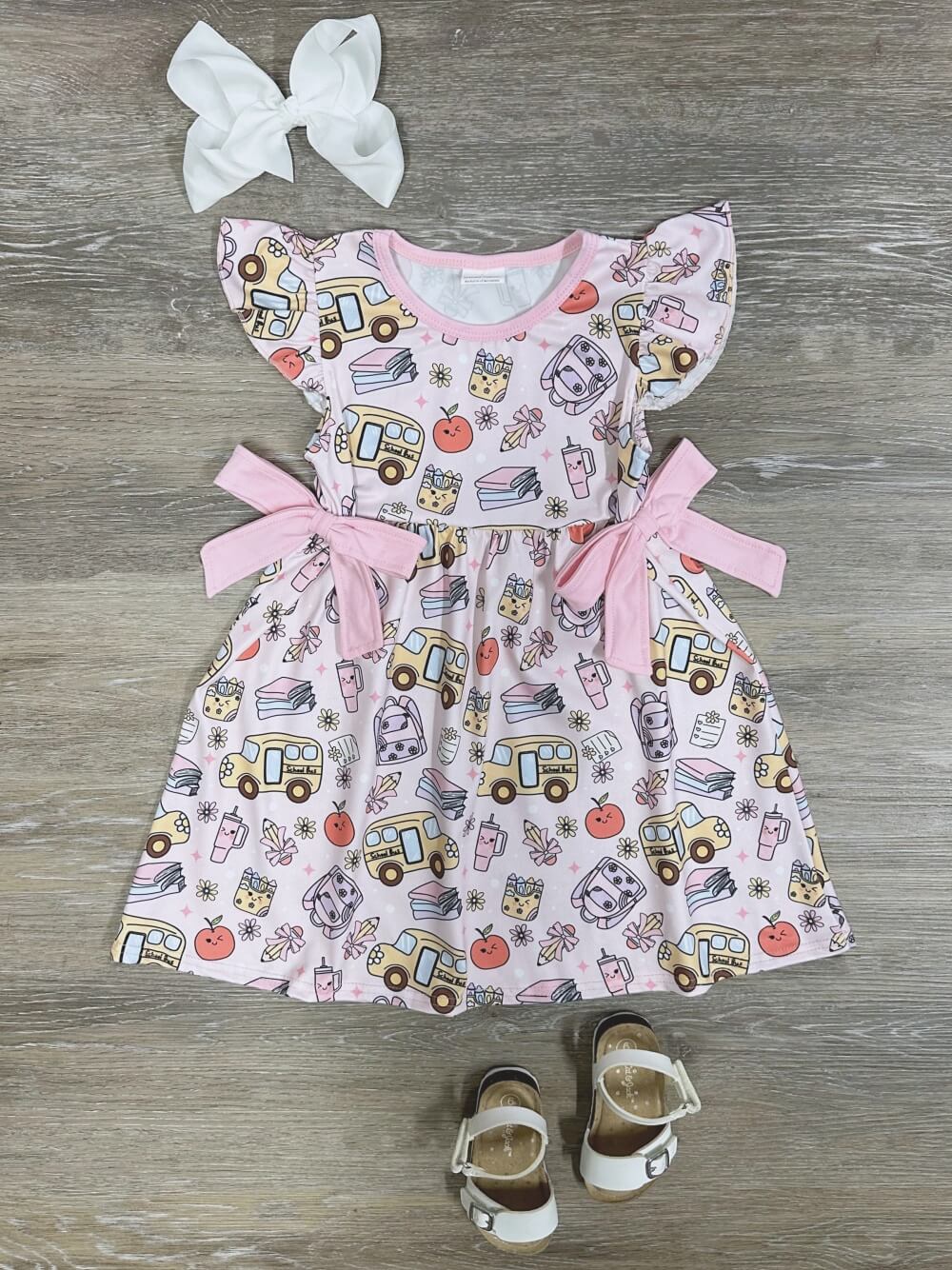 Coquette Classroom Cute Girls Pink Back to School Dress - Sydney So Sweet