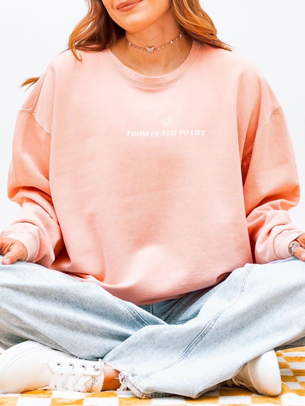 Death Could Not Hold Him Lightweight Crewneck Sweatshirt Christian Pullover