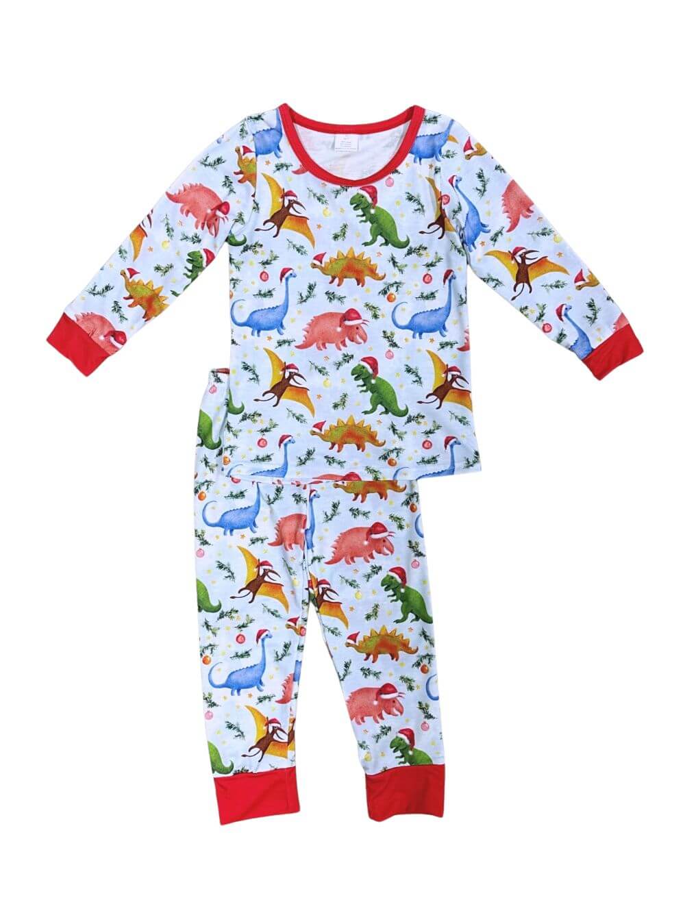 Dino Merry Christmas Holiday Pajamas - Sydney So Sweet