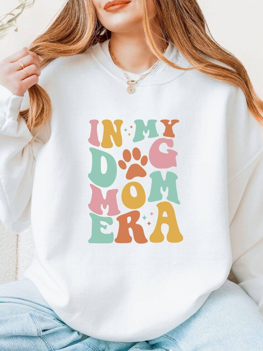 In My Dog Mom Era Heavy Blend Crewneck Graphic Sweatshirt - Sydney So Sweet