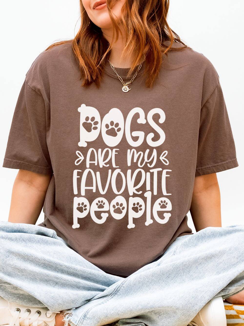 Dogs Are My Favorite People T-Shirt Dog Lover Graphic Tee