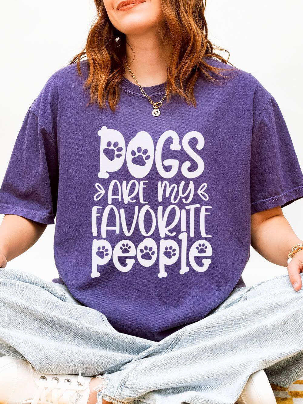 Dogs Are My Favorite People T-Shirt Dog Lover Graphic Tee