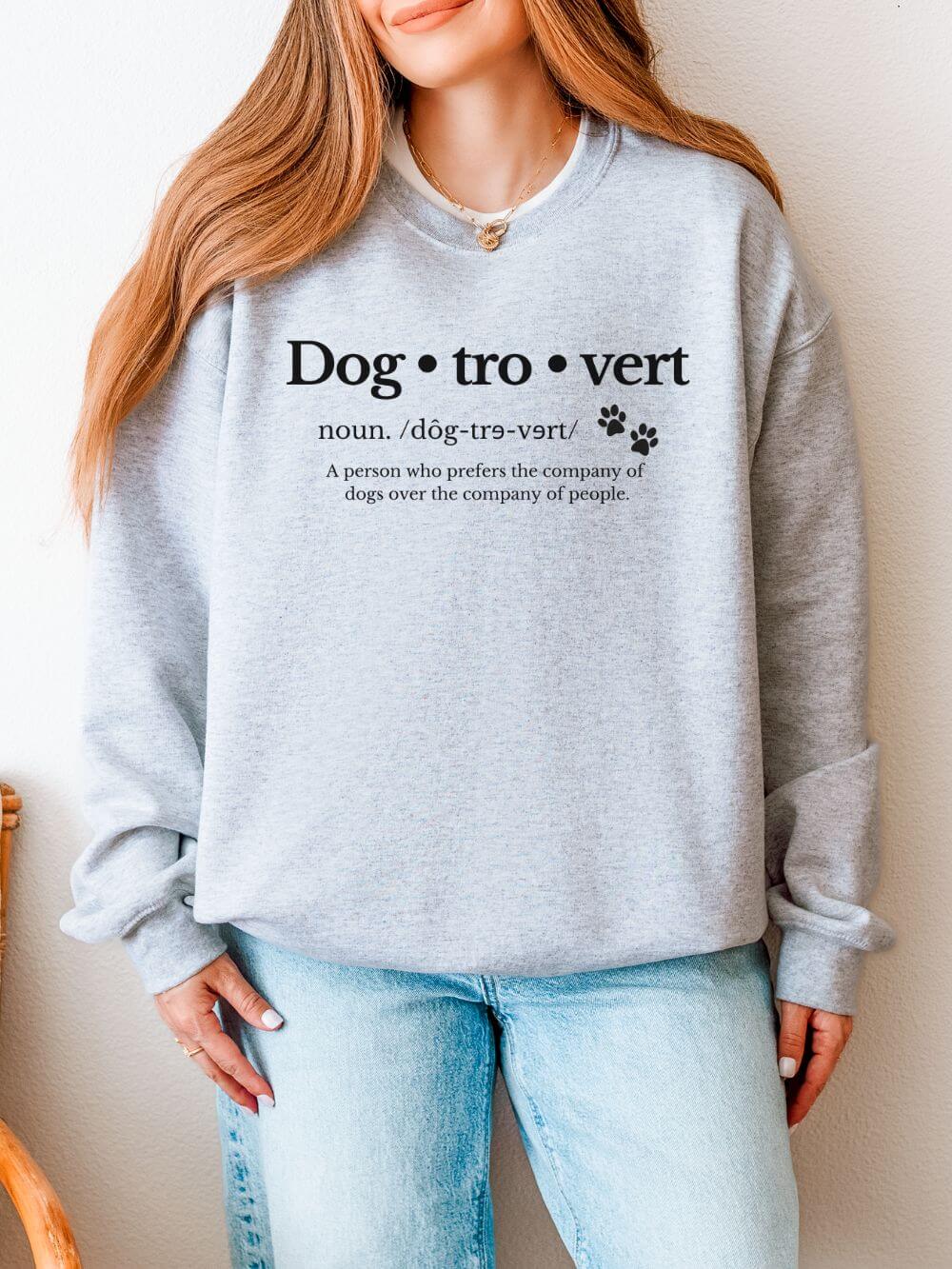 Dog-tro-vert Dog Lover Unisex Heavy Blend Cozy Crewneck Sweatshirt - Sydney So Sweet
