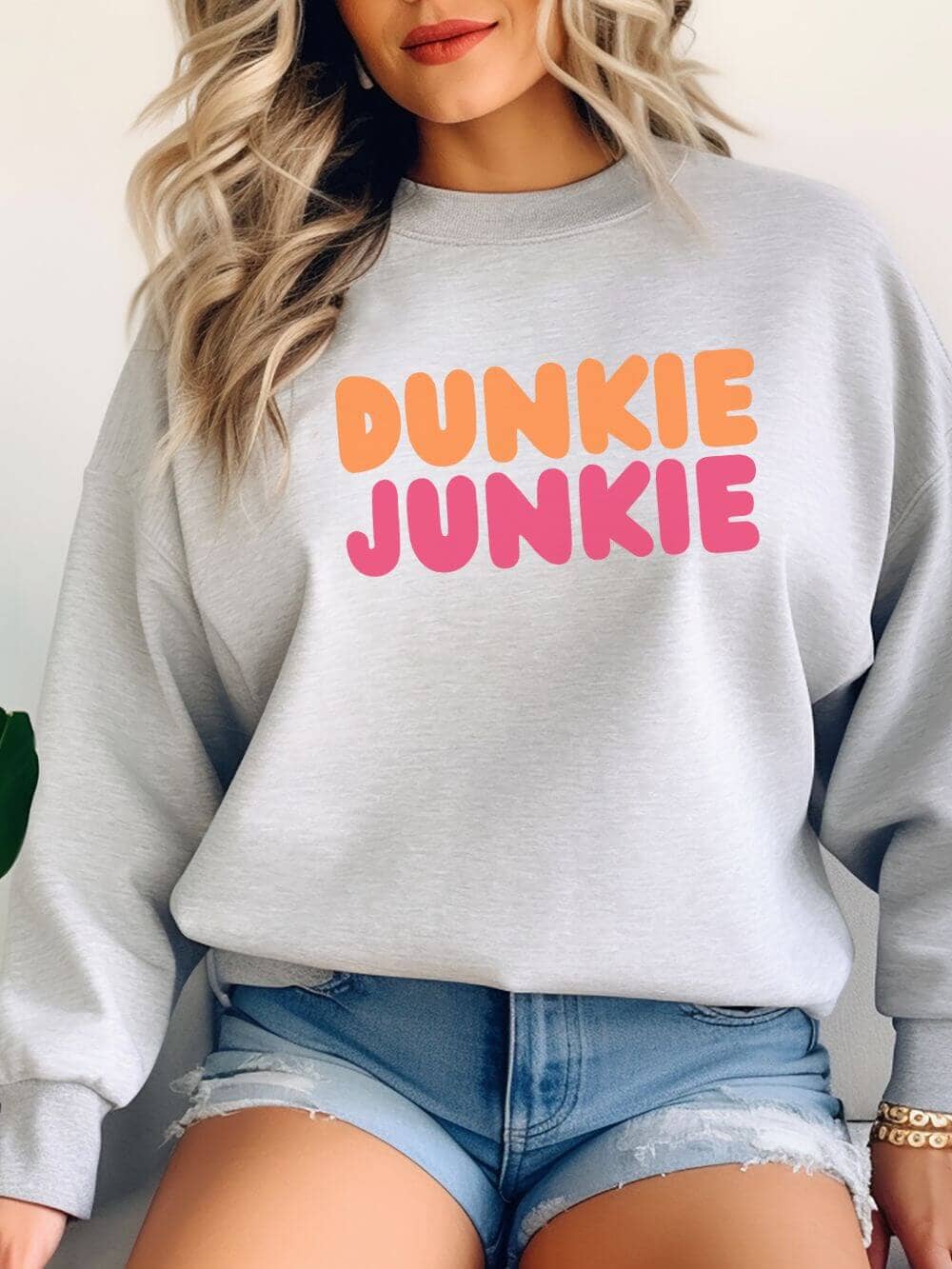 Dunkie Junkie Unisex Heavy Blend™ Crewneck Sweatshirt for Coffee Lovers