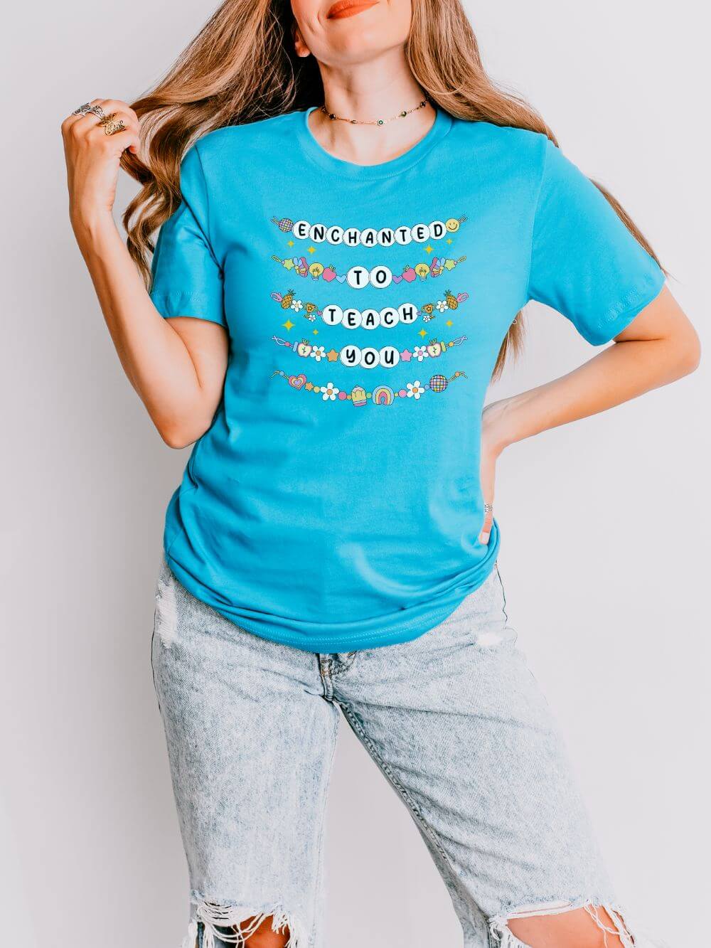 Enchanted to Teach You Tee Bella + Canvas Teacher Shirt T-Shirt for Back to School - Sydney So Sweet