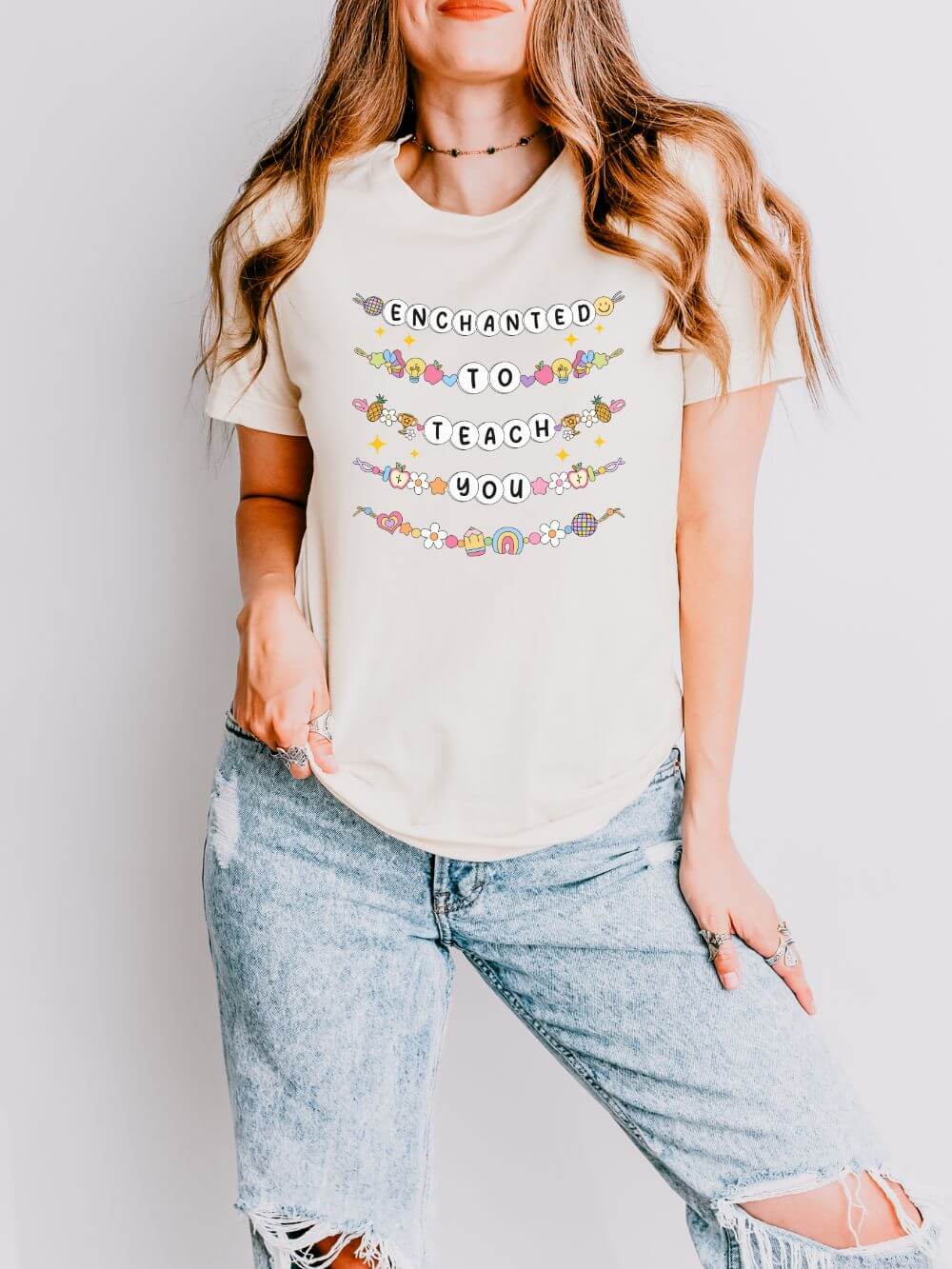 Enchanted to Teach You Tee Bella + Canvas Teacher Shirt T-Shirt for Back to School - Sydney So Sweet