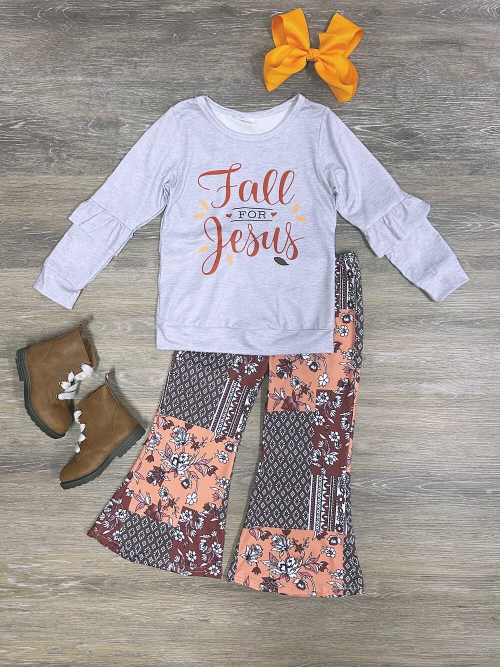 Fall for Jesus Girls Faith & Flare Girls Pants Outfit - Sydney So Sweet