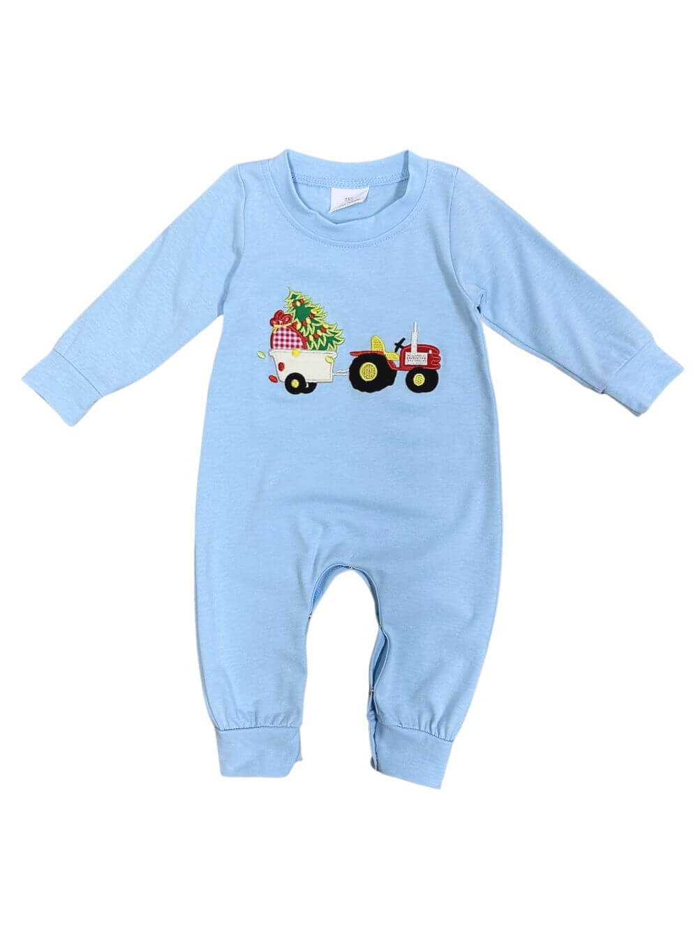 Farm Fresh Christmas Tree Delivery Boys Baby Romper - Sydney So Sweet
