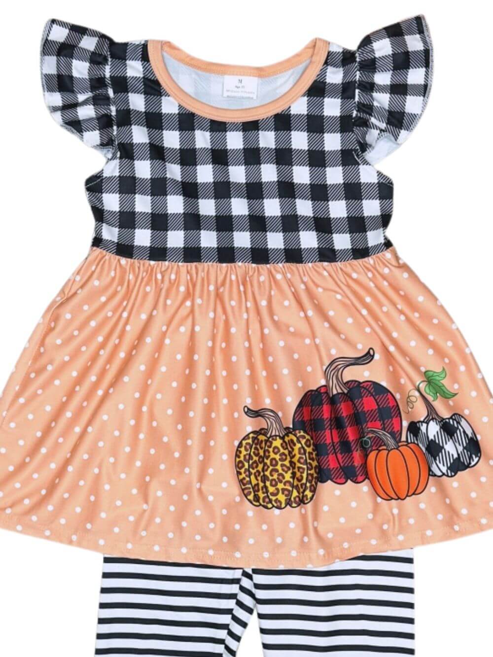 Farmhouse Pumpkin Patch Girls Leggings Outfit