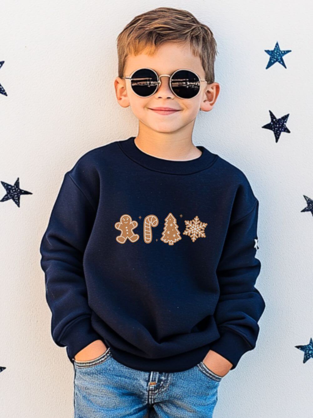 Gingerbread Cookies Heavy Blend Kids' Crewneck Graphic Christmas Holiday Sweatshirt - Sydney So Sweet