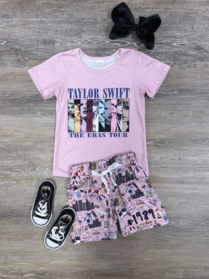 Girl on Tour Pink Concert Girls Shorts Outfit - Sydney So Sweet