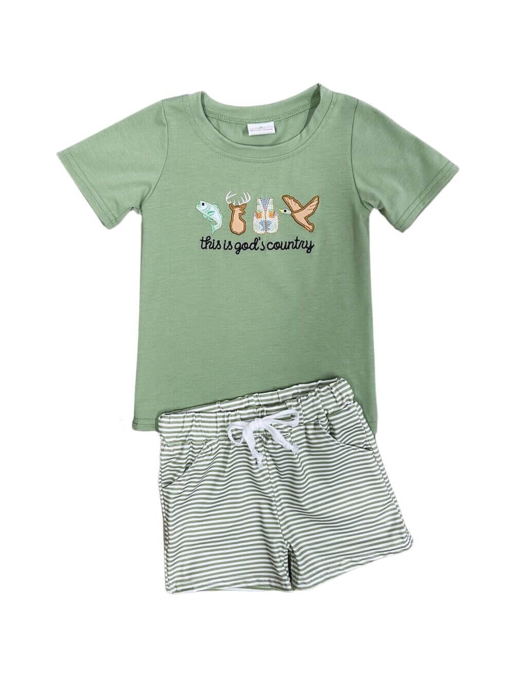God’s Country Boys Outdoor Adventure Shorts Outfit - Sydney So Sweet
