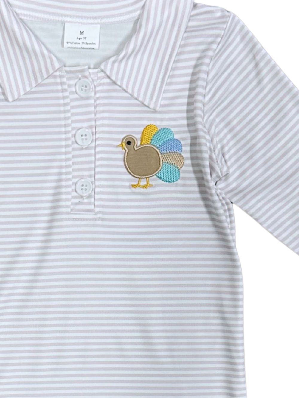 Grateful Guy Boys Thankgiving Long Sleeve Polo - Sydney So Sweet