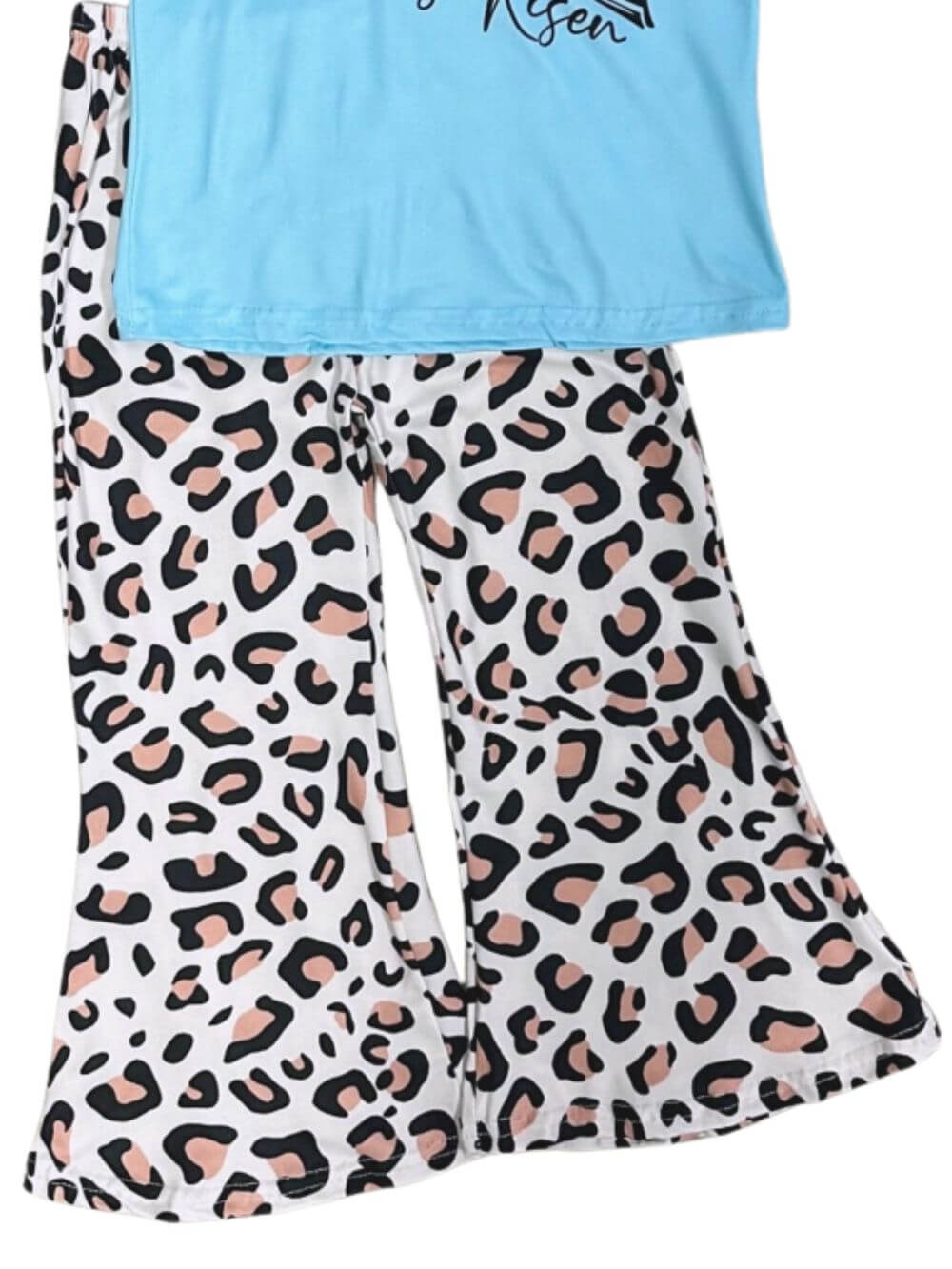 He is Risen Cross & Bunny Cheetah Girls Flare Pants Outfit