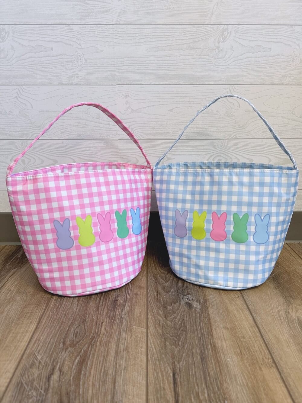 Here for the Peeps Pastel Plaid Easter Basket - Sydney So Sweet