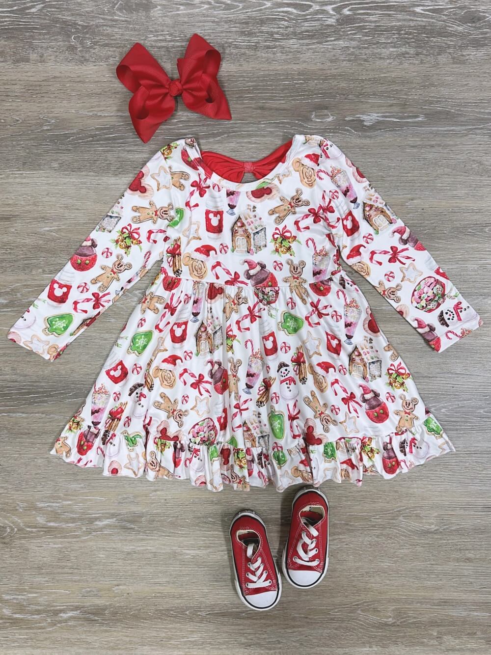 Holiday Magic Girls Theme Park Christmas Twirl Dress - Sydney So Sweet