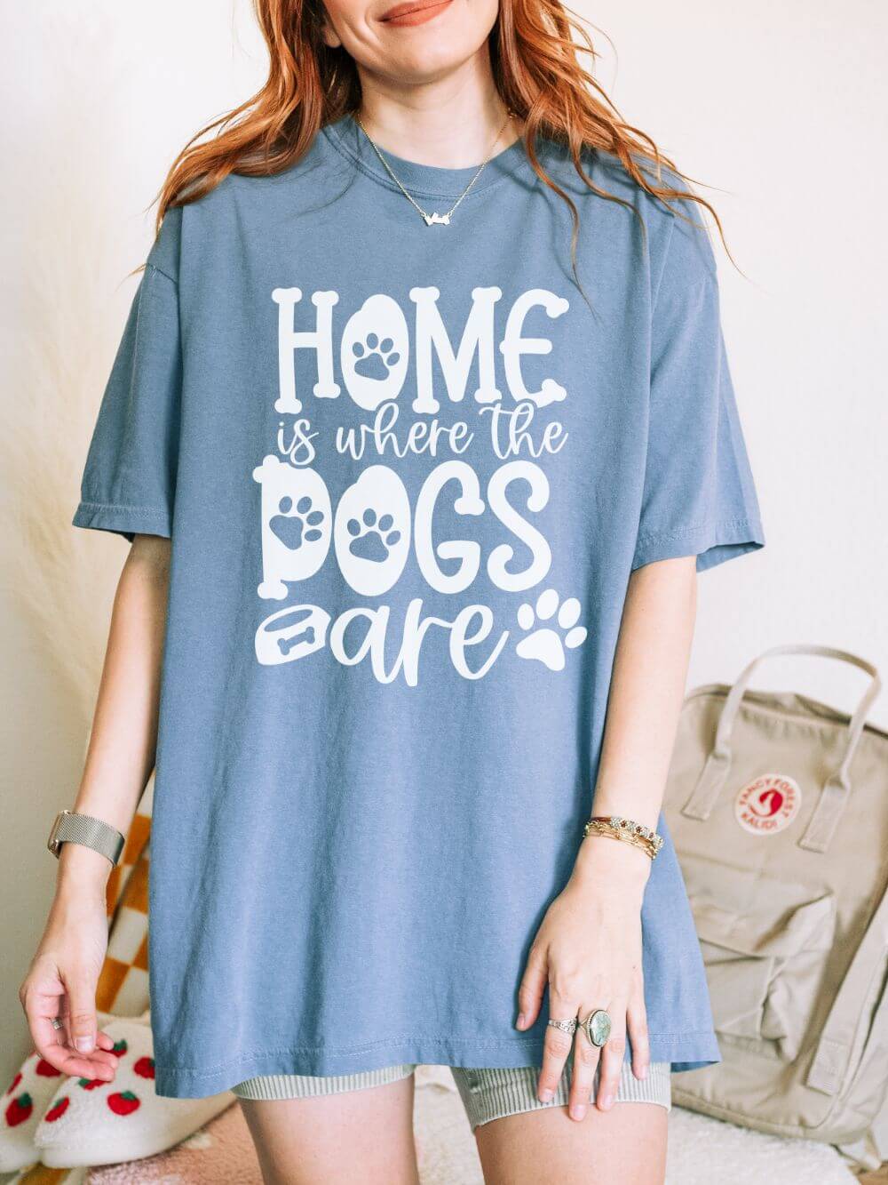Home is Where the Dogs Are T-Shirt Cute Dog Mom Graphic Tee