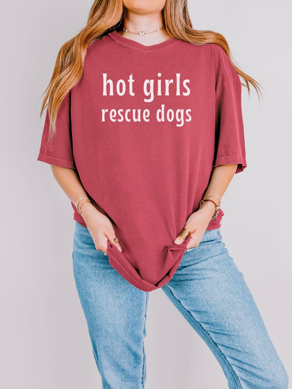 Hot Girls Rescue Dogs Comfort Colors Unisex Dog Mom T-Shirt - Sydney So Sweet