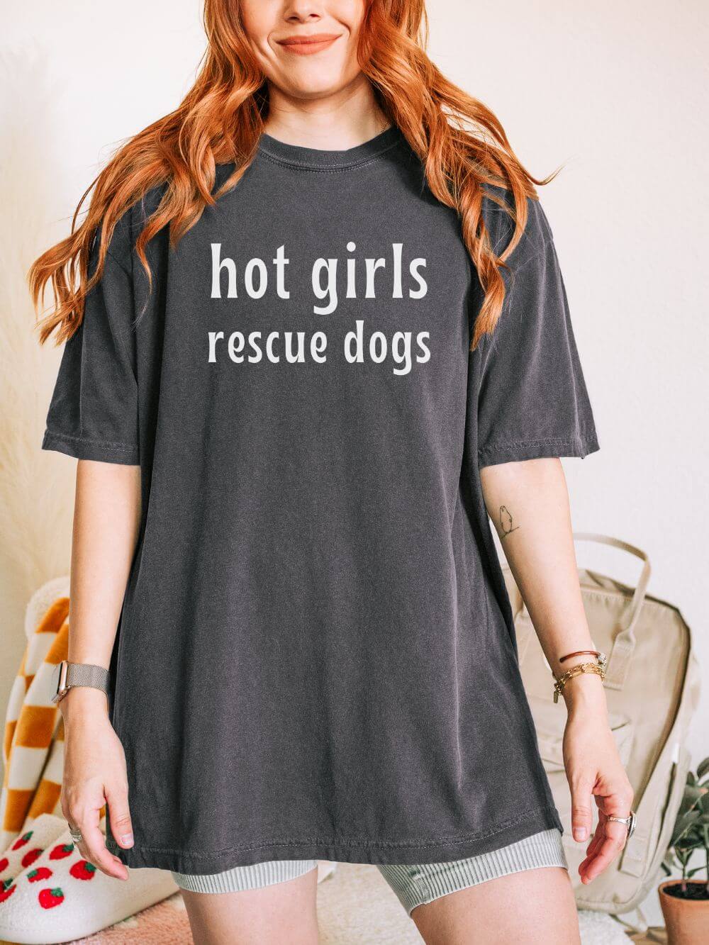 Hot Girls Rescue Dogs Comfort Colors Unisex Dog Mom T-Shirt - Sydney So Sweet