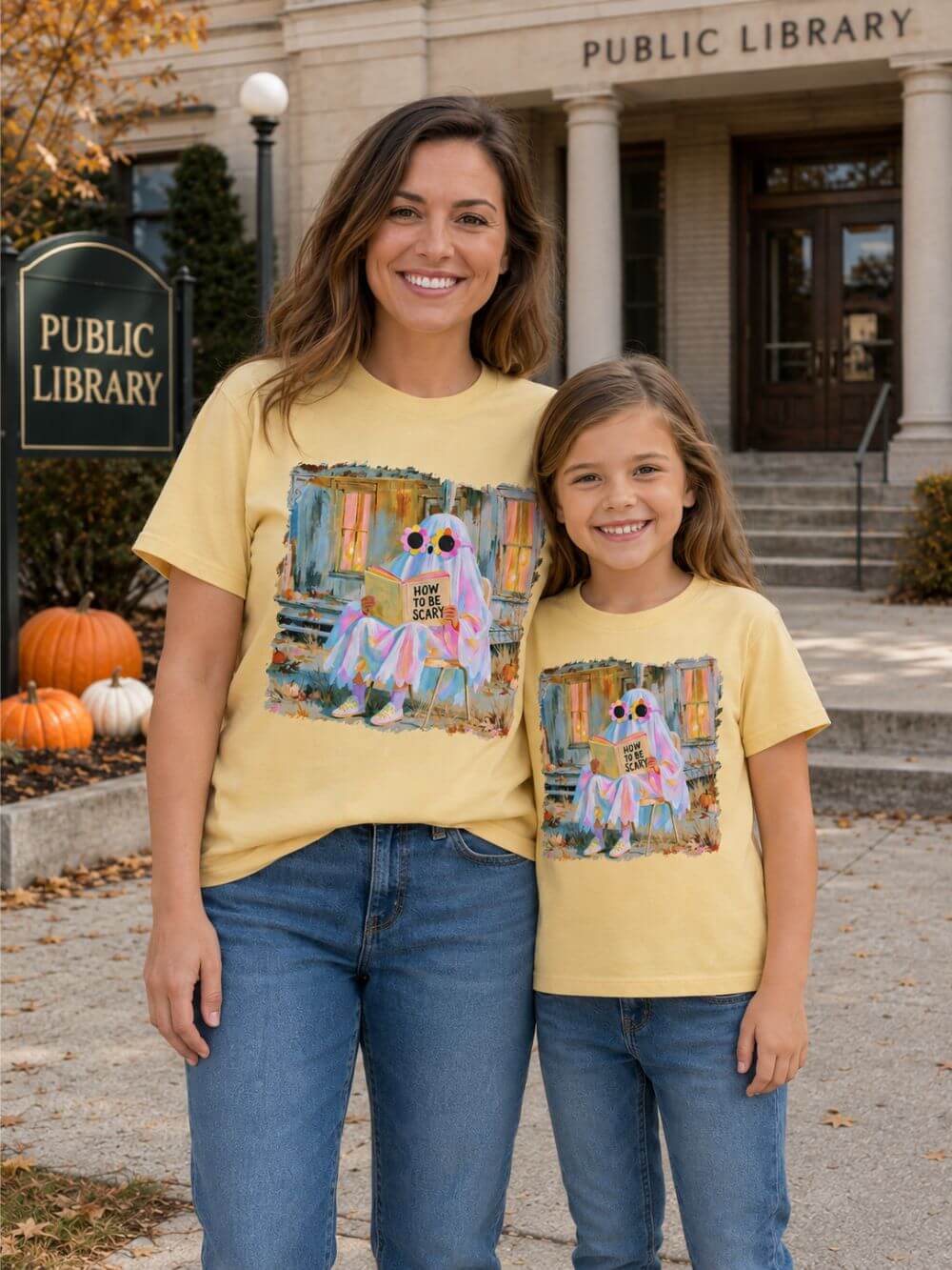 How to Be Scary Ghost Book T-Shirt Pastel Retro Spooky Halloween Graphic Tee
