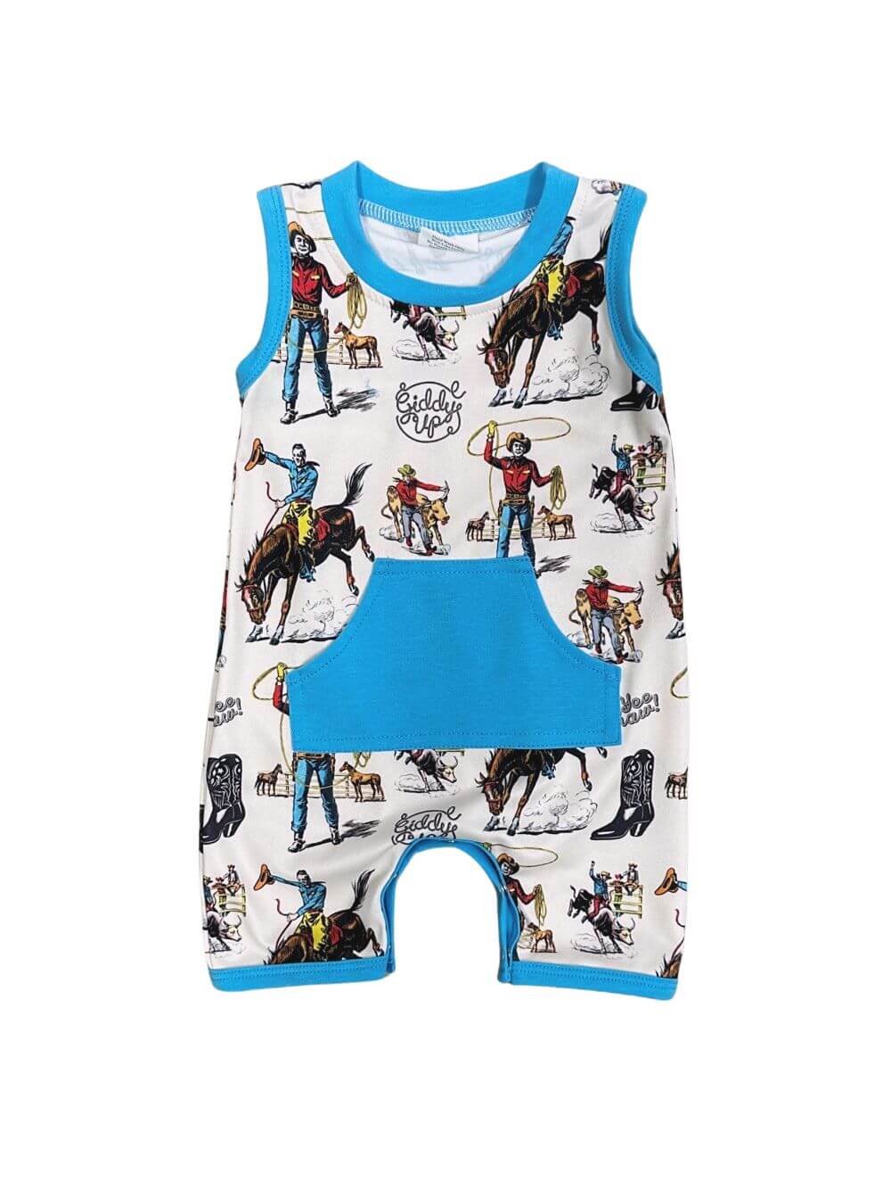 Howdy Partner Boys Cowboy Baby Romper - Sydney So Sweet