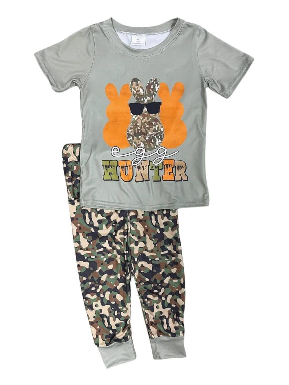 Egg Hunter Boys 2 Piece Peeps Top & Camo Pants Outfit - Sydney So Sweet