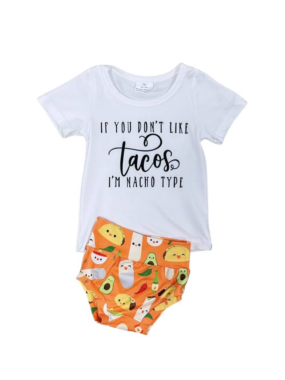 One of a Kind - I'm Nacho Type Baby Girls Taco 2 Piece Outfit 6-12 Months - Sydney So Sweet
