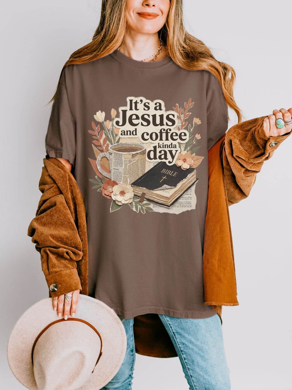 Jesus & Coffee Day T-Shirt Faith, Bible & Cozy Coffee Graphic Tee