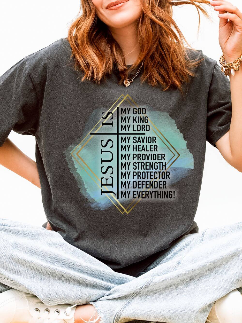 Jesus is My Everything Christian Graphic T-Shirt Unisex Short Sleeve Tee - Sydney So Sweet