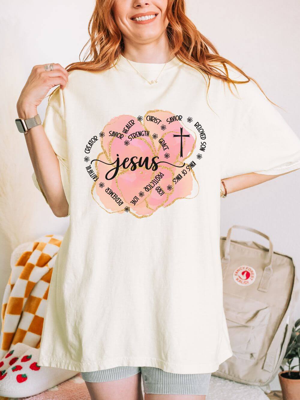 Jesus Strength & Grace Christian Graphic T-Shirt Unisex Short Sleeve Tee - Sydney So Sweet