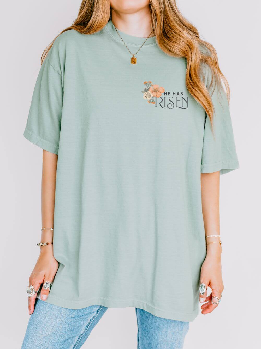 He Is Not Here T-Shirt Christian Faith Graphic Unisex Distressed Floral Easter Tee