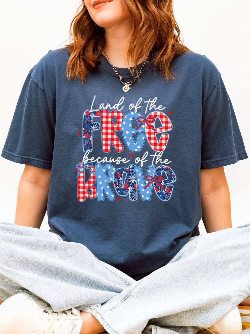 Land of the Free Summer Unisex Tee Comfort Colors 4th of July Patriotic Graphic T-Shirt - Sydney So Sweet