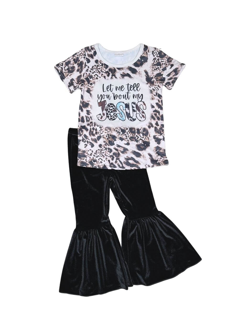 Let Me Tell You About My Jesus Girls Vevet Bell Bottoms Outfit