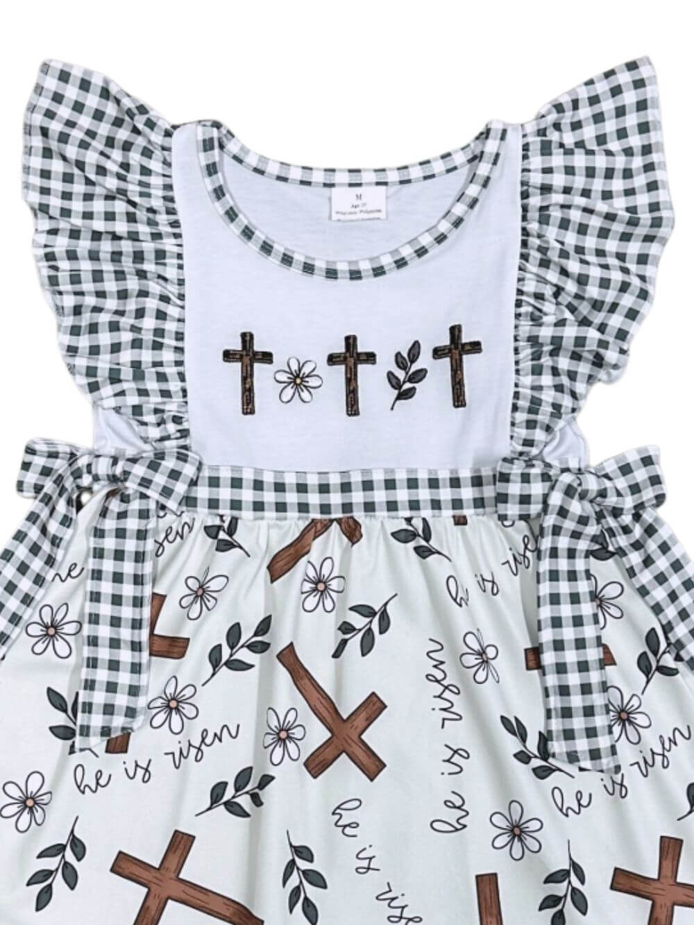 Little Blessing He Is Risen Girls Easter Cross Dress