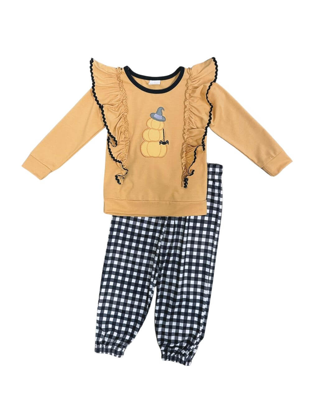Little Miss Pumpkin Witch Girls Jogger Outfit - Sydney So Sweet