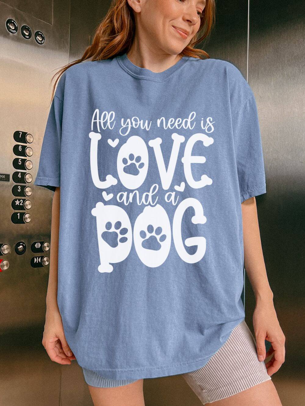 All You Need Is Love and a Dog Mom T-Shirt Cute Graphic Tee