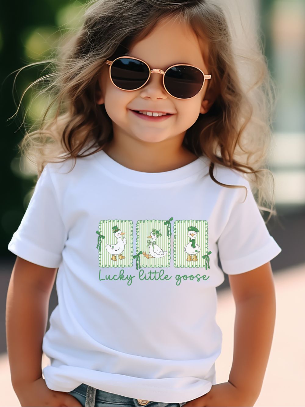 Lucky Little Goose Toddler Tee St. Patrick's Day Graphic T-Shirt