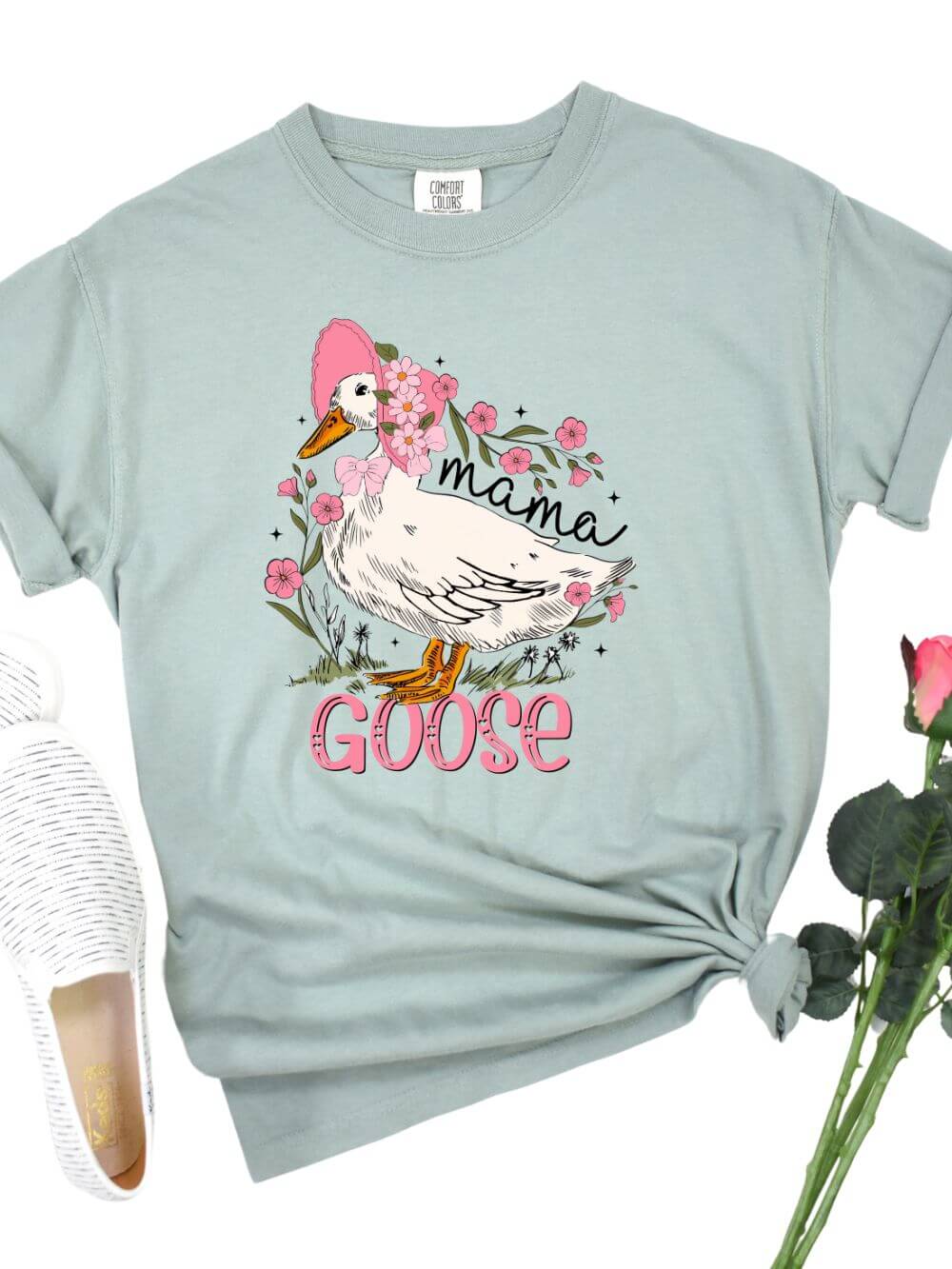 Mama Goose Comfort Colors Graphic Mom T-Shirt - Sydney So Sweet