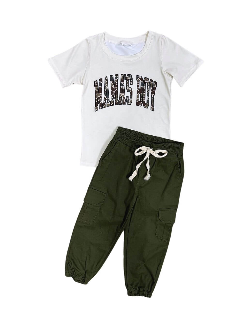 Mama’s Favorite Boy Boys Fall Cargo Pants Outfit - Sydney So Sweet