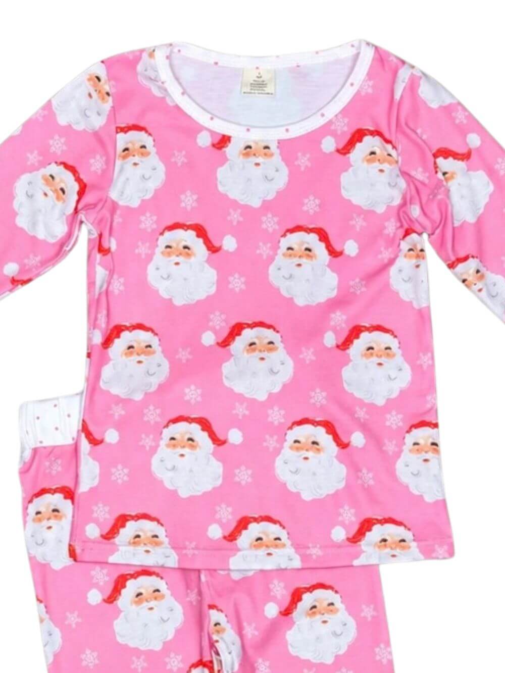 Merry Pink Santa Girls Christmas Lounge Set