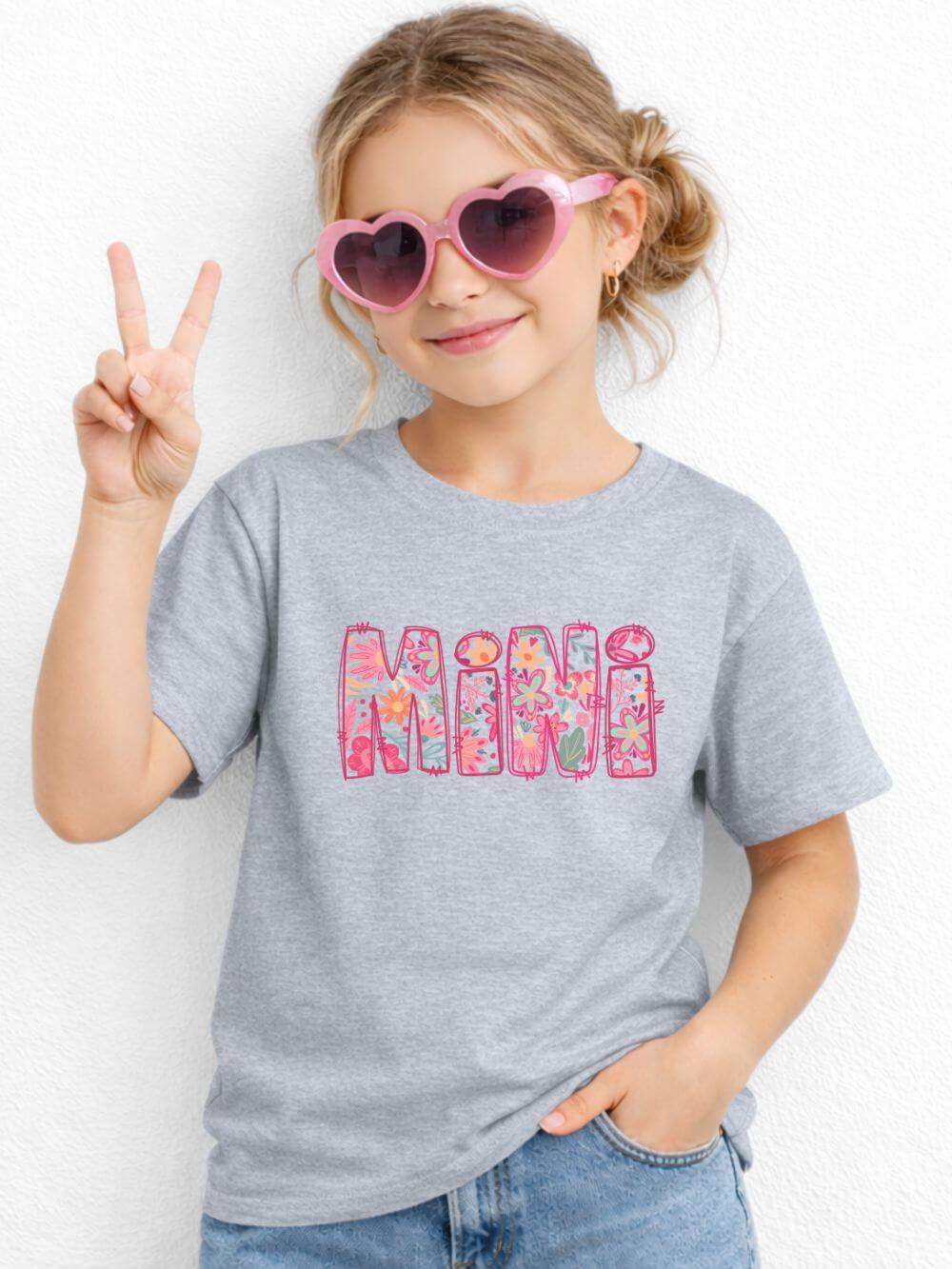 Mini Abstract Floral Graphic Kids' Mom & Me T-Shirt