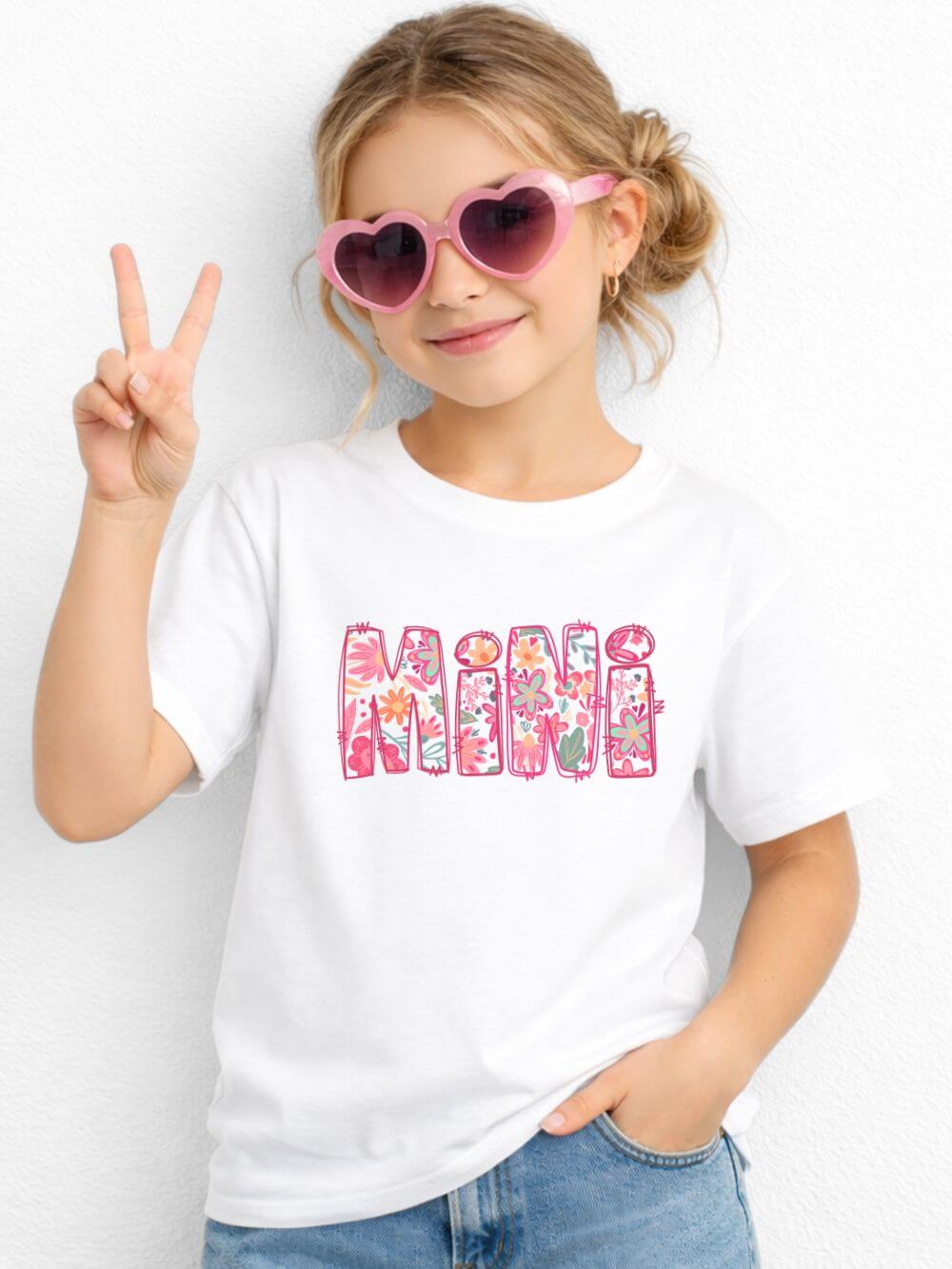 Mini Abstract Floral Graphic Kids' Mom & Me T-Shirt