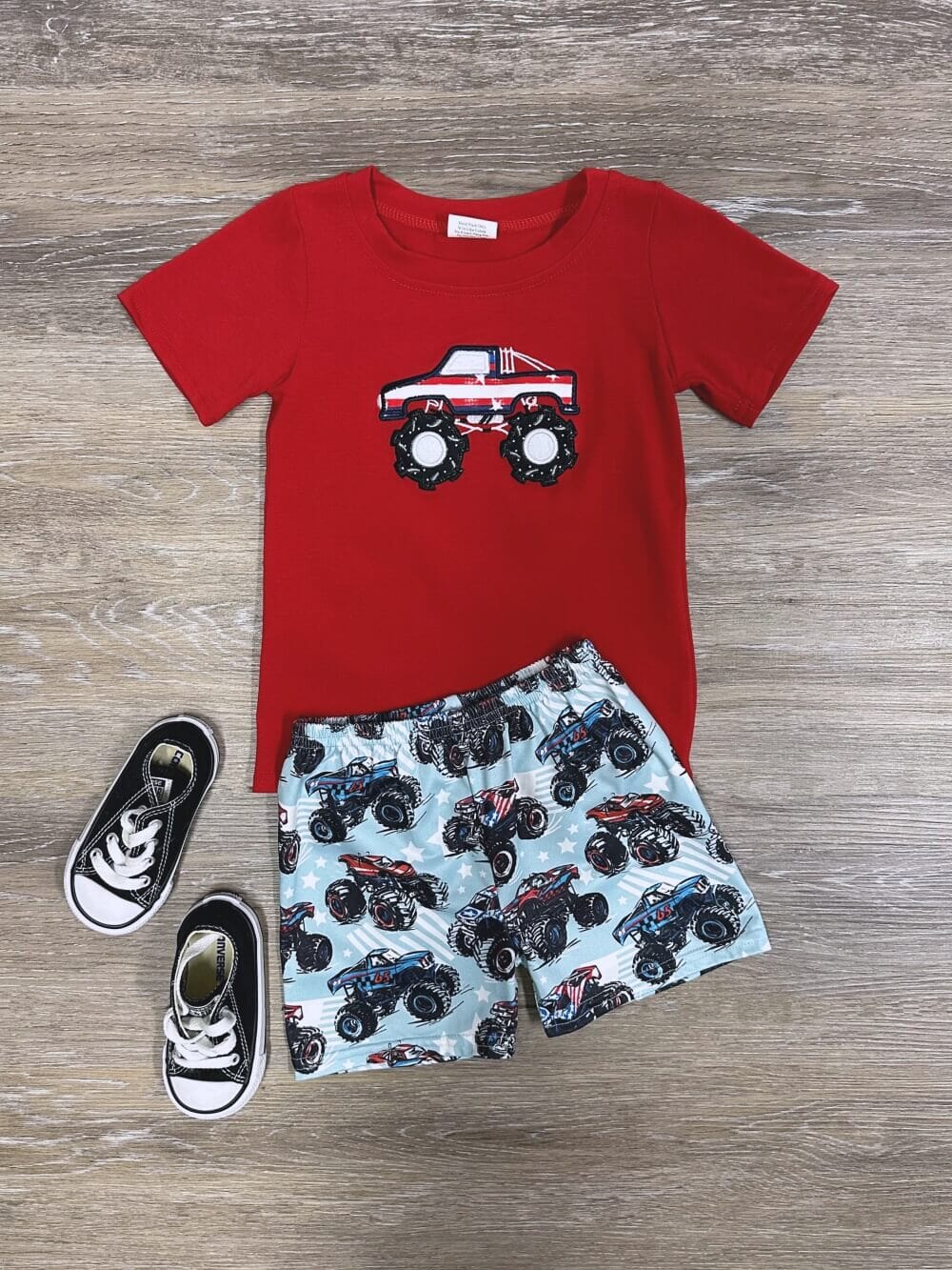 Monster Jam Boys Truck Shirt & Shorts Outfit - Sydney So Sweet