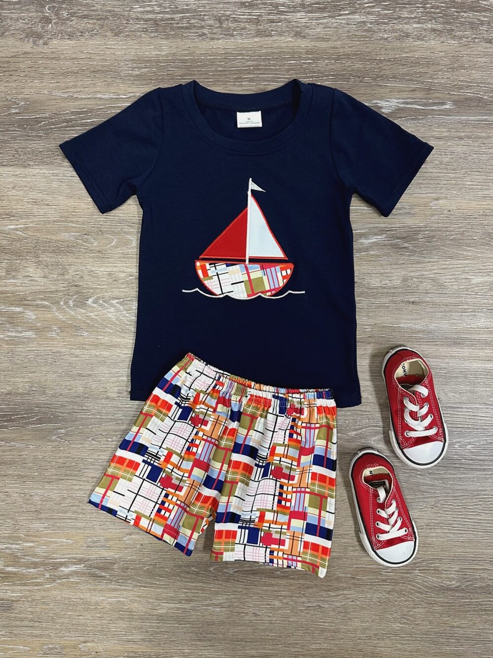 Nautical Dreams Boys Sailboat Shorts Outfit - Sydney So Sweet
