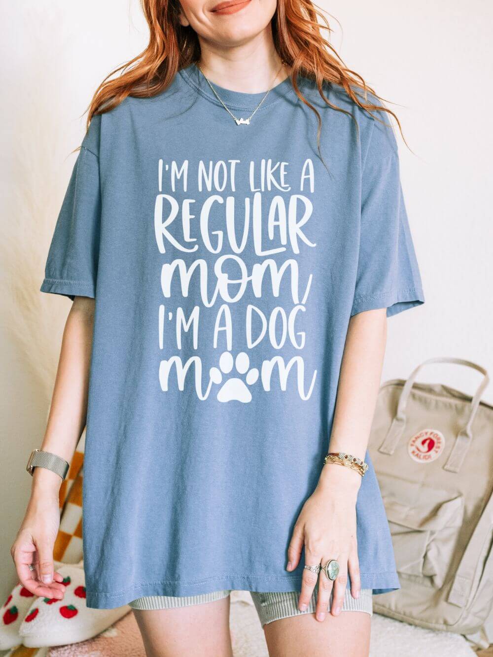 Not a Regular Mom I'm a Dog Mom T-Shirt Cute Graphic Tee