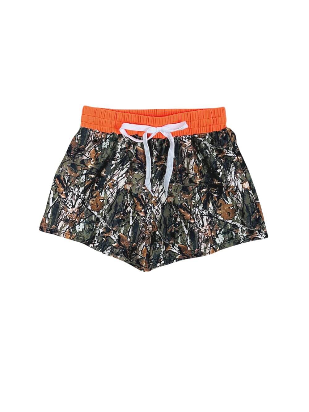 Oh Deer Camo & Orange Boys Swim Shorts - Sydney So Sweet