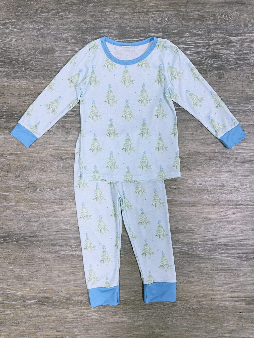 Oh Winter Trees Girls or Boys Long Sleeve Lounge Set - Sydney So Sweet