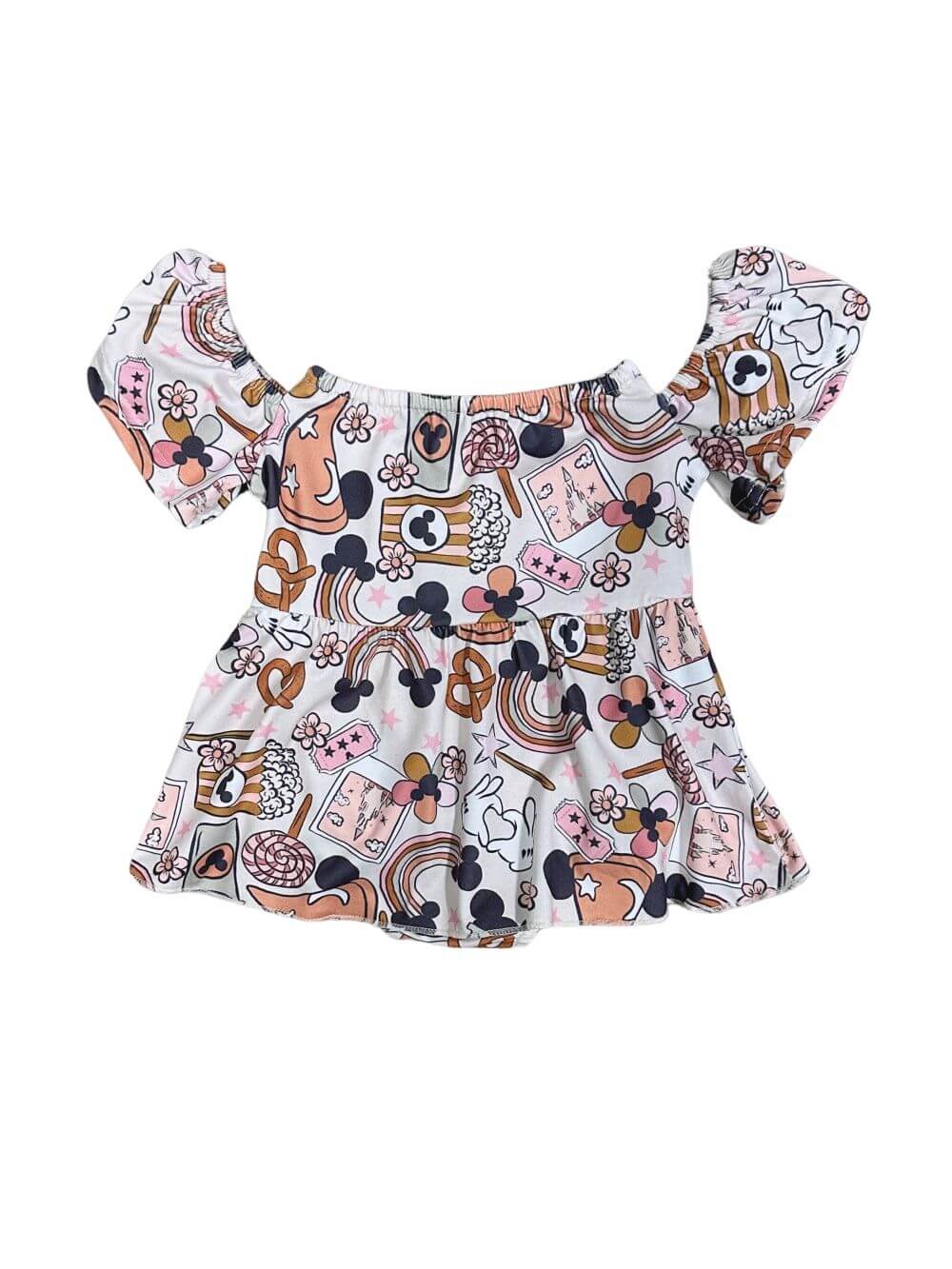 Park Day Flutter Sleeve Girls Skirted Baby Romper - Sydney So Sweet