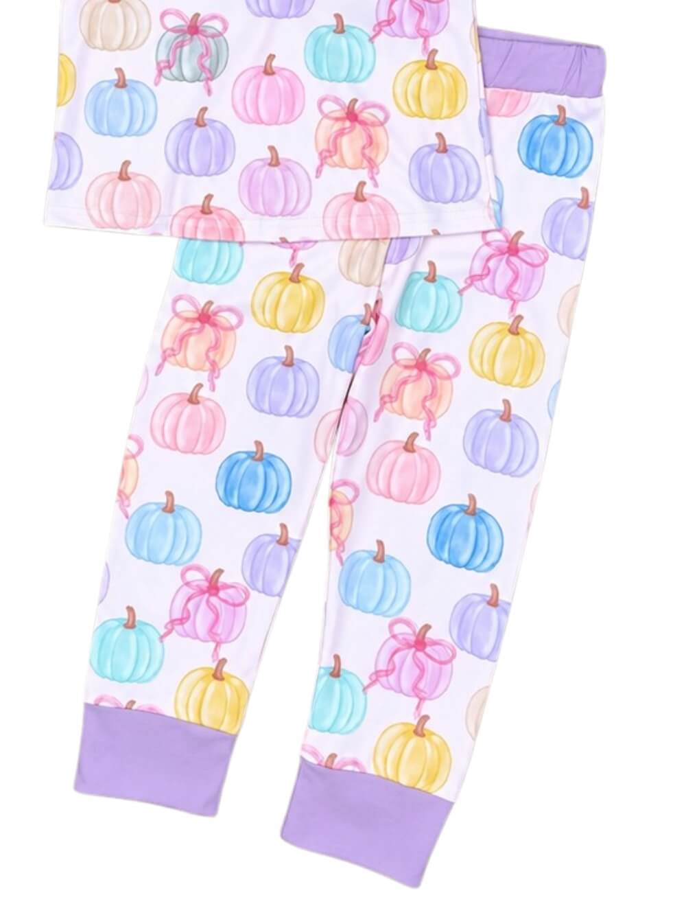 Pastel Pumpkin Patch Girls Fall Lounge Set